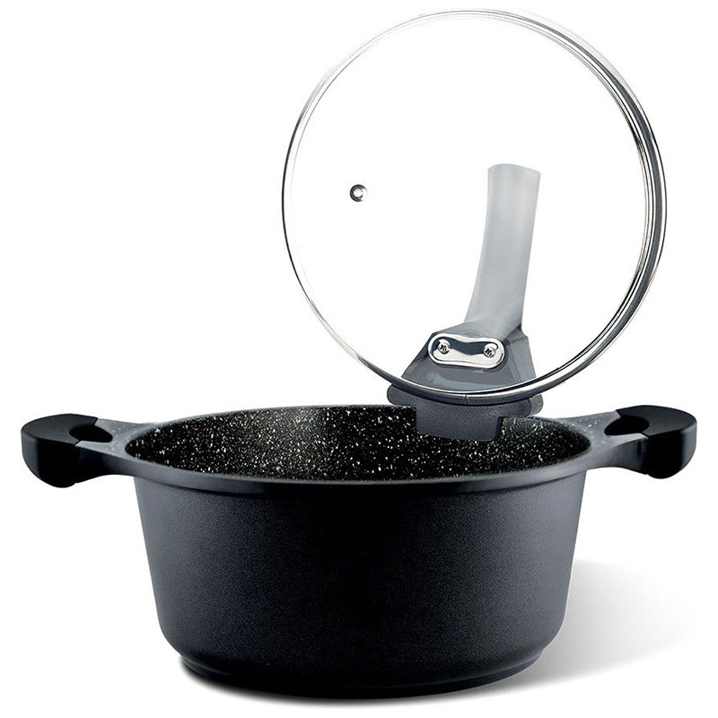 Кастрюля с крышкой Pensofal Saxum 24см 720483 Черный, фото 2