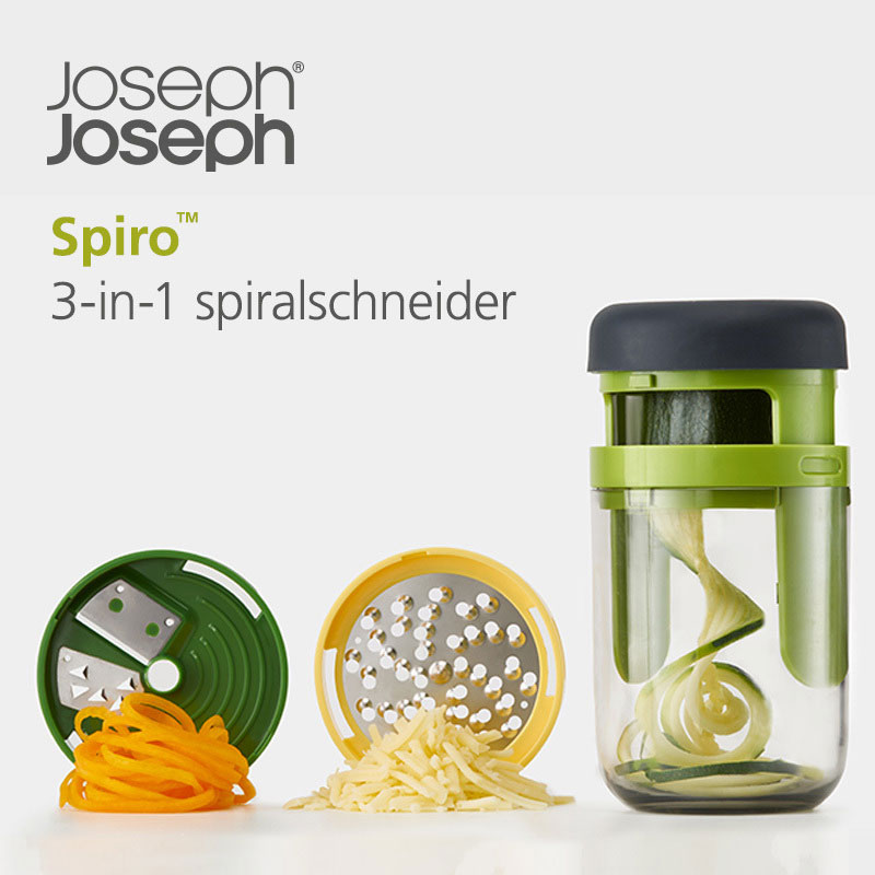 Терка спиралайзер с тремя лезвиями и контейнером для хранения Joseph Joseph Spiro Joseph Joseph 20105, цвет разноцветный - фото 10