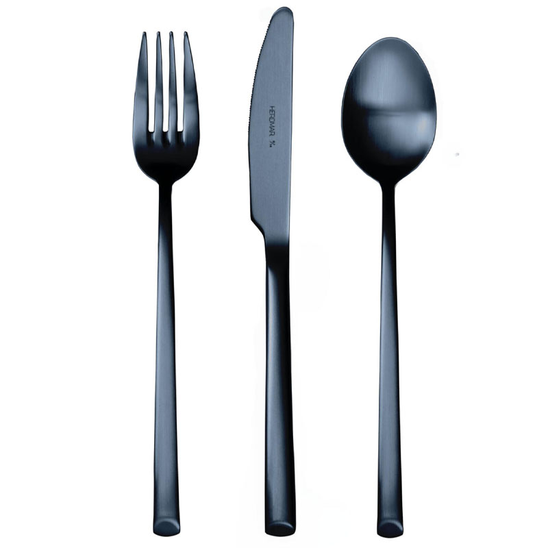 

Набор столовых приборов Herdmar Arco 24 предмета на 6 персон, синий матовый