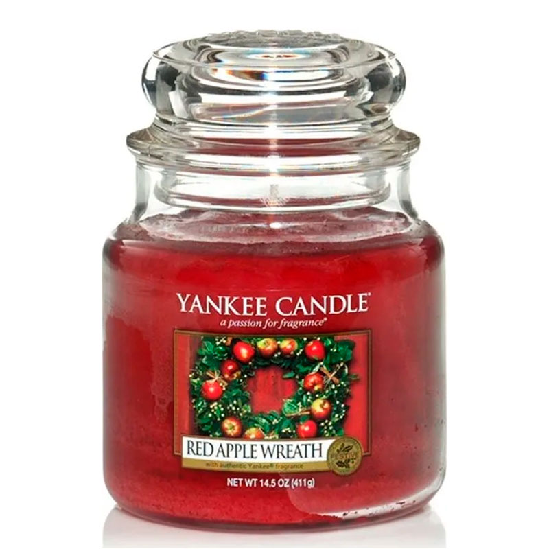 

Свеча средняя Yankee Candle Венок из красных яблок, Красный