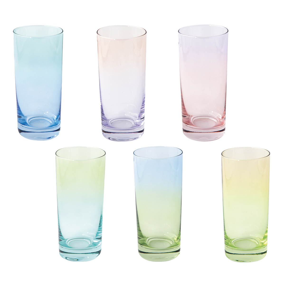 Набор стаканов высоких Easy life Rainbow 430мл, 6шт Easy Life R4001/RAIB, цвет разноцветный