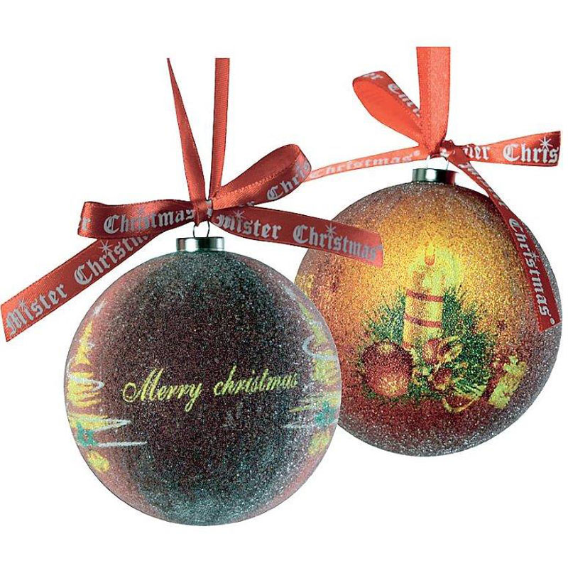 

Набор елочных игрушек Mister Christmas папье-маше, 6шт, Разноцветный