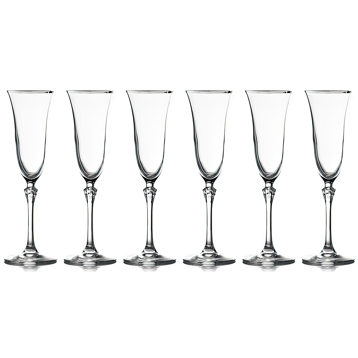 Набор бокалов для шампанского Le Stelle Gemma, платина Le Stelle LR-046, цвет прозрачный