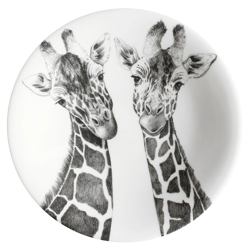 Тарелка десертная Taitu Wild Spirit. Giraffe Taitu 12-1-1-B, цвет белый - фото 1