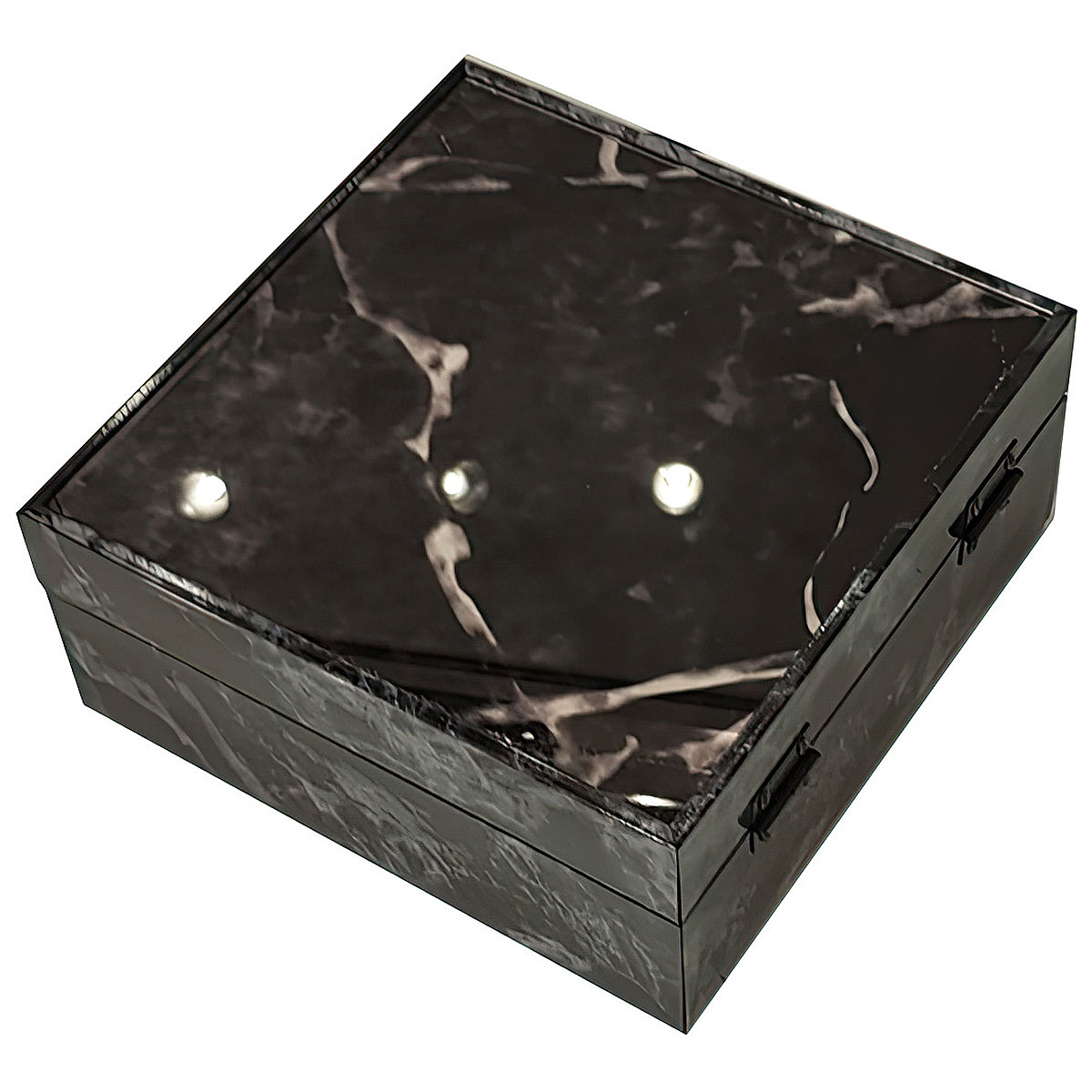 Шкатулка Ozverler marble black 20x20см