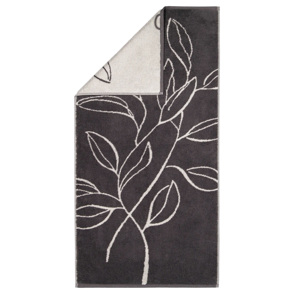 

Полотенце махровое Cawo Floral 50x100см, цвет темно-серый