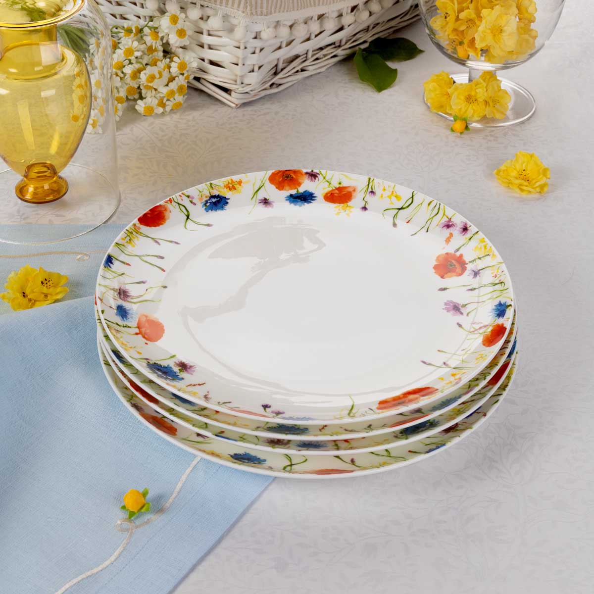 

Набор тарелок обеденных Zapel Fleurs des champs 4 предмета