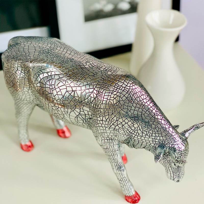 Коллекционная корова CowParade Russia Mira Moo Silver Вид№4