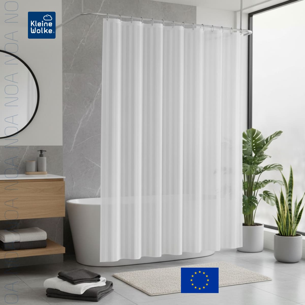 

Штора для ванной комнаты Kleine Wolke Noa White