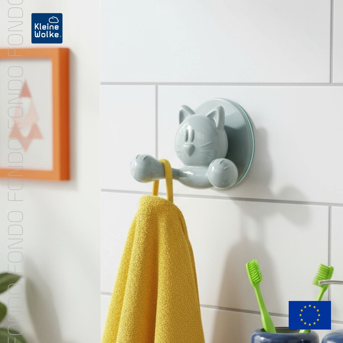 

Крючок настенный Kleine Wolke Jolly Hooks Cat Platinum