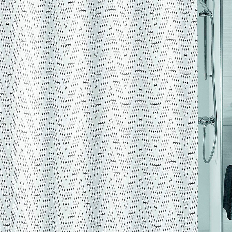 

Шторка для ванной Kleine Wolke Zigzag Dark grey, 180x200 см., 100% полиэстер, Разноцветный