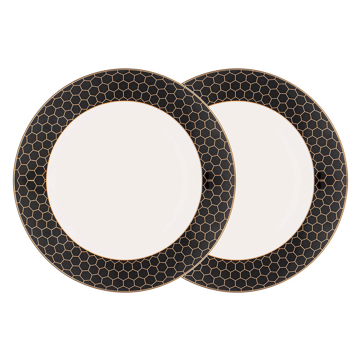 Набор тарелок обеденных Гарда Декор Harmony, 2шт Garda Decor 133-359, цвет черный