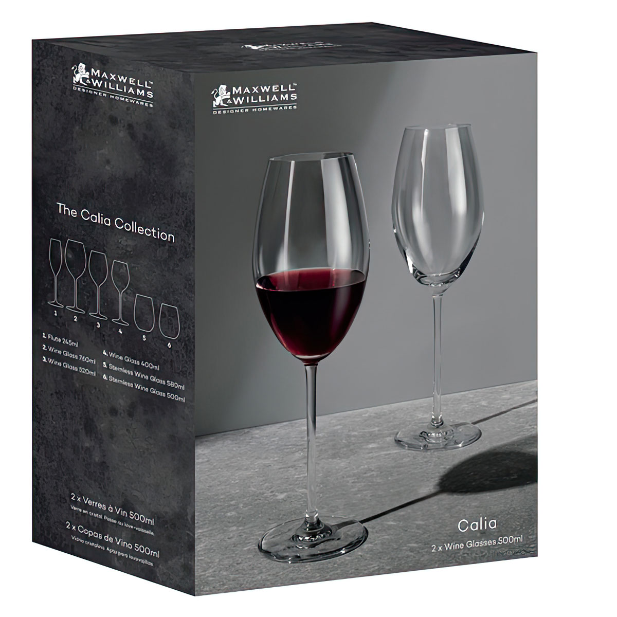 Набор бокалов для вина Maxwell & Williams Calia 500мл, 2шт Maxwell & Williams MW827-HN0076, цвет прозрачный - фото 3
