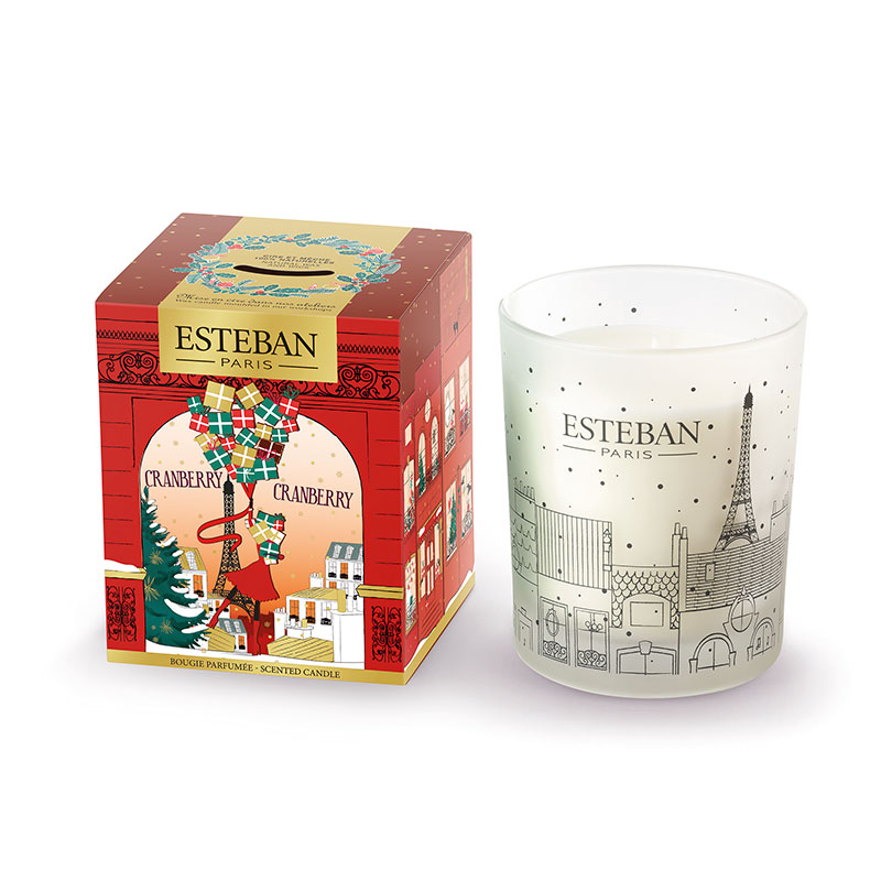 

Свеча ароматическая Esteban Клюква 170гр, Красный