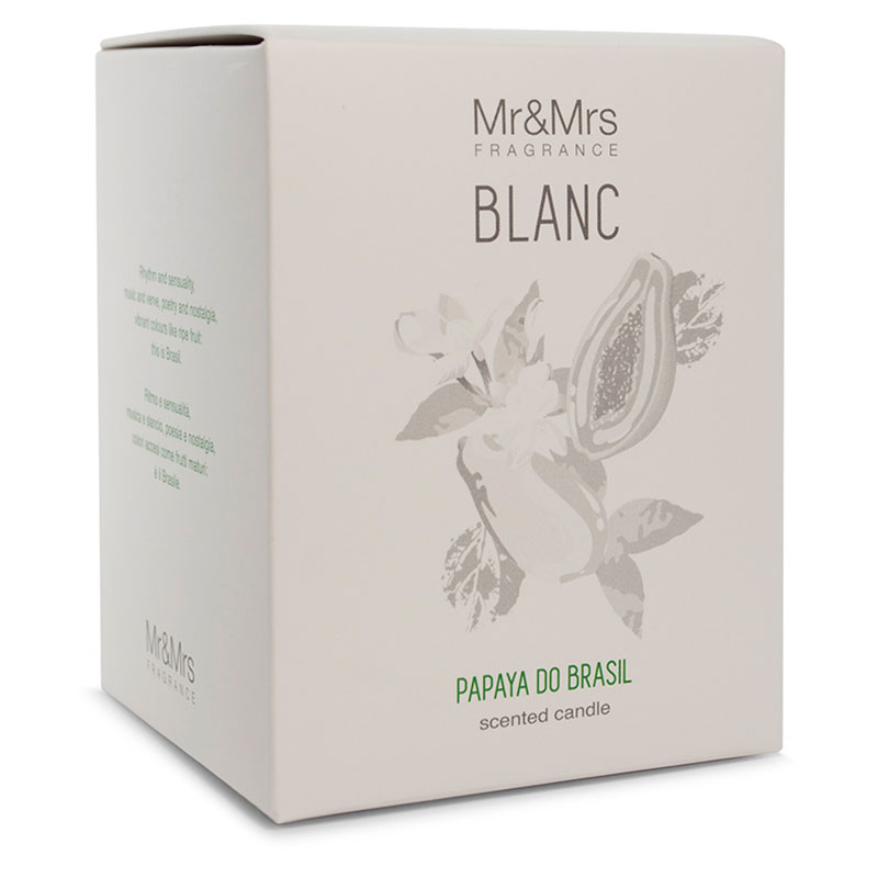 

Свеча ароматическая Mr&Mrs Fragrance Blanc аромат №21 Бразильская папайя, Белый