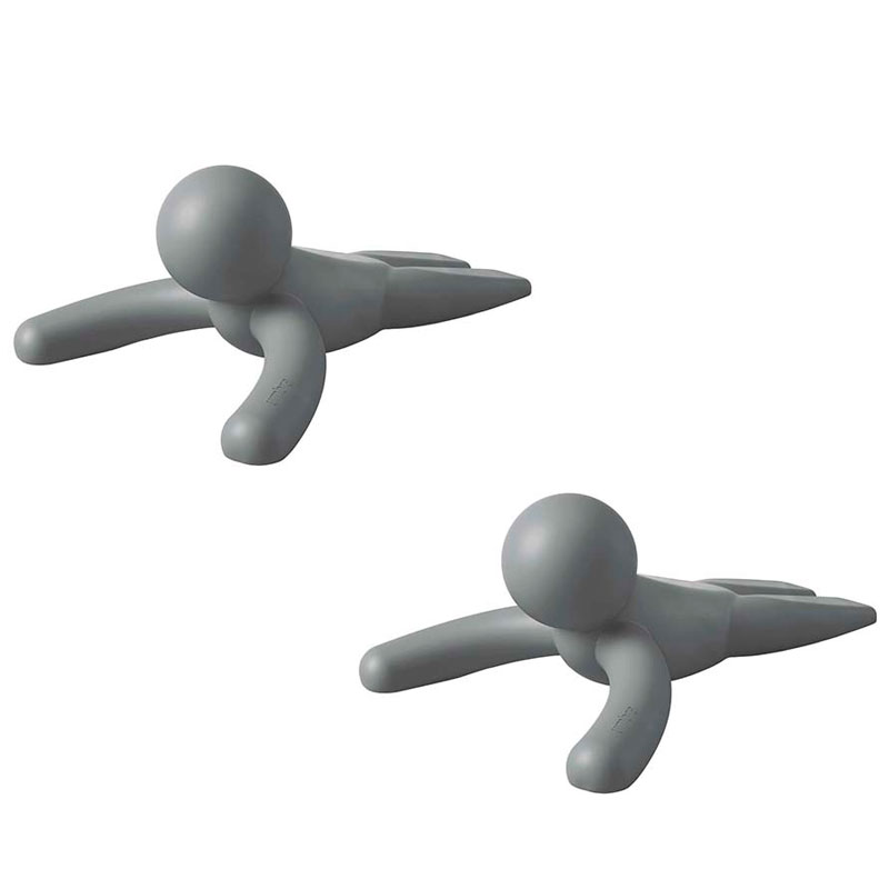 Набор дверных стопоров Umbra Buddy 2шт, цвет серый