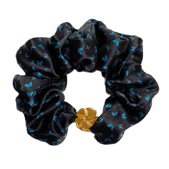 Шелковая резинка для волос Mollen Орея черная