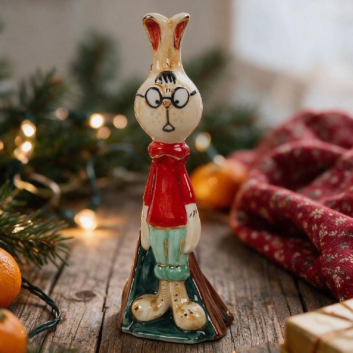 Елочная игрушка Лефортовский фарфор Кролик из Винни Пуха