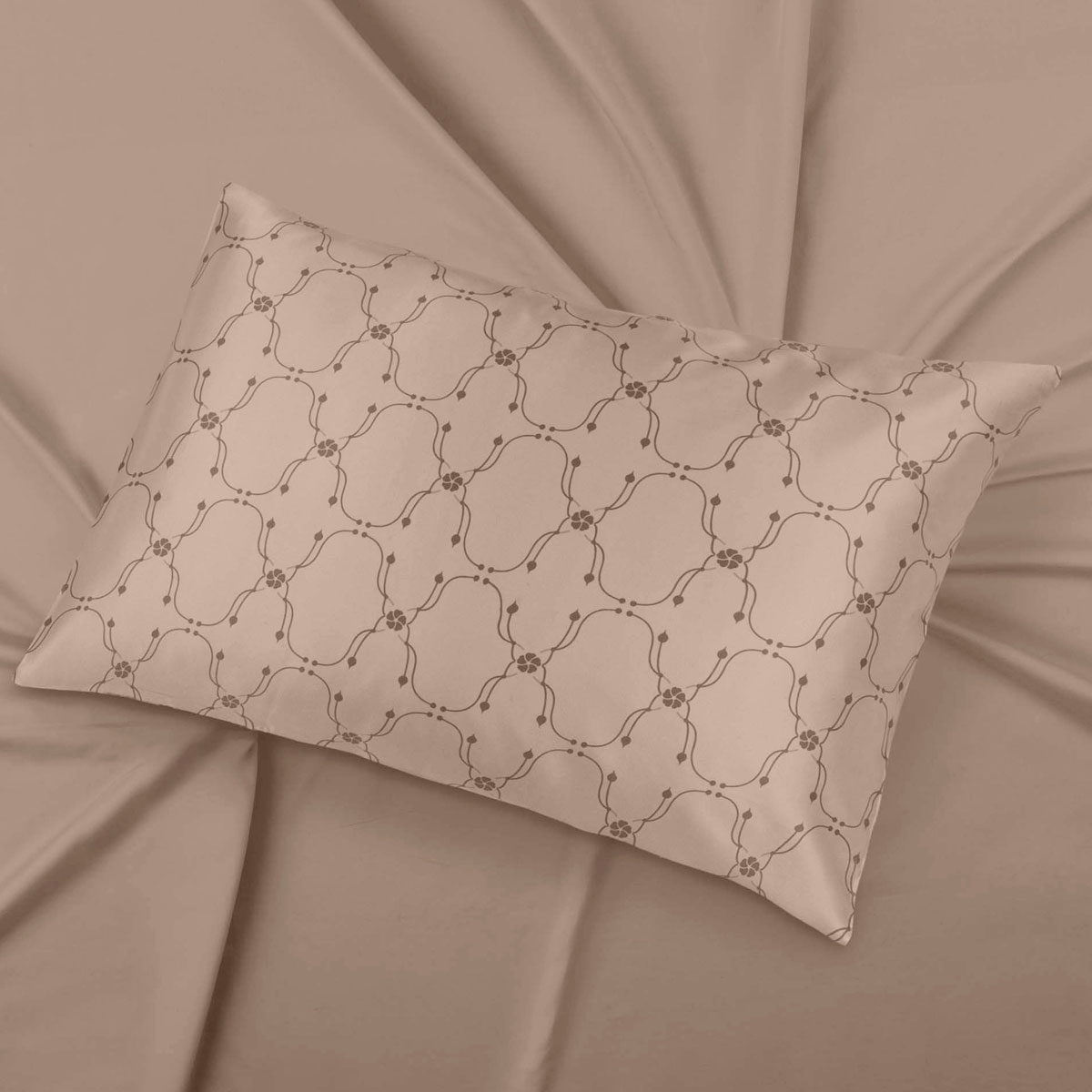 

Наволочка Mollen Узор в песочно-бежевом, Бежевый