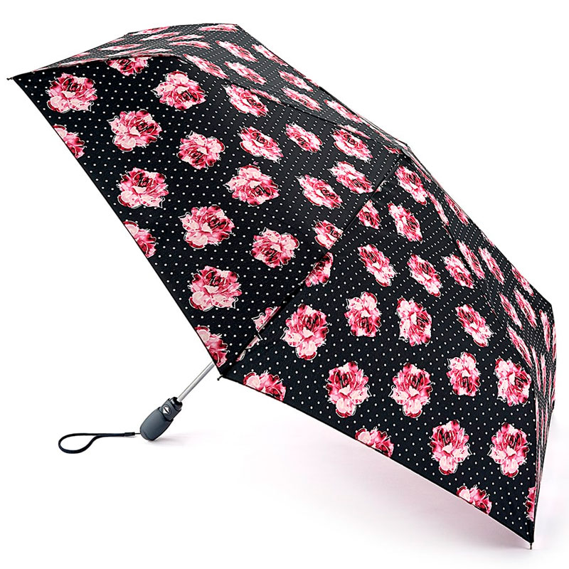 

Зонт женский Fulton RosiePinSpot купол 93см, черный