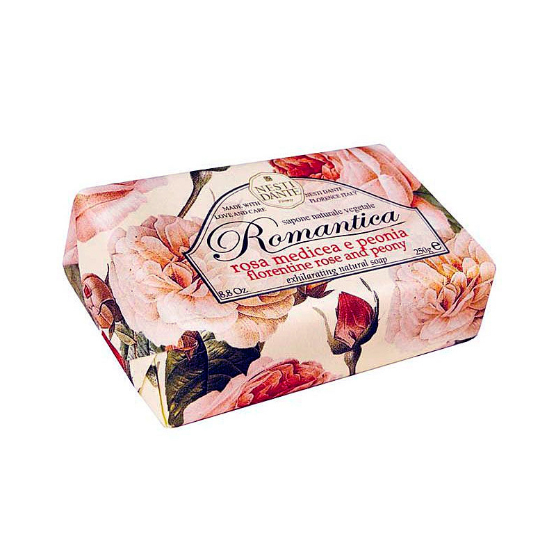 Мыло Nesti Dante Romantica Флорентийская роза и пион мыло nesti dante luxury hemp soap конопляное 250 г