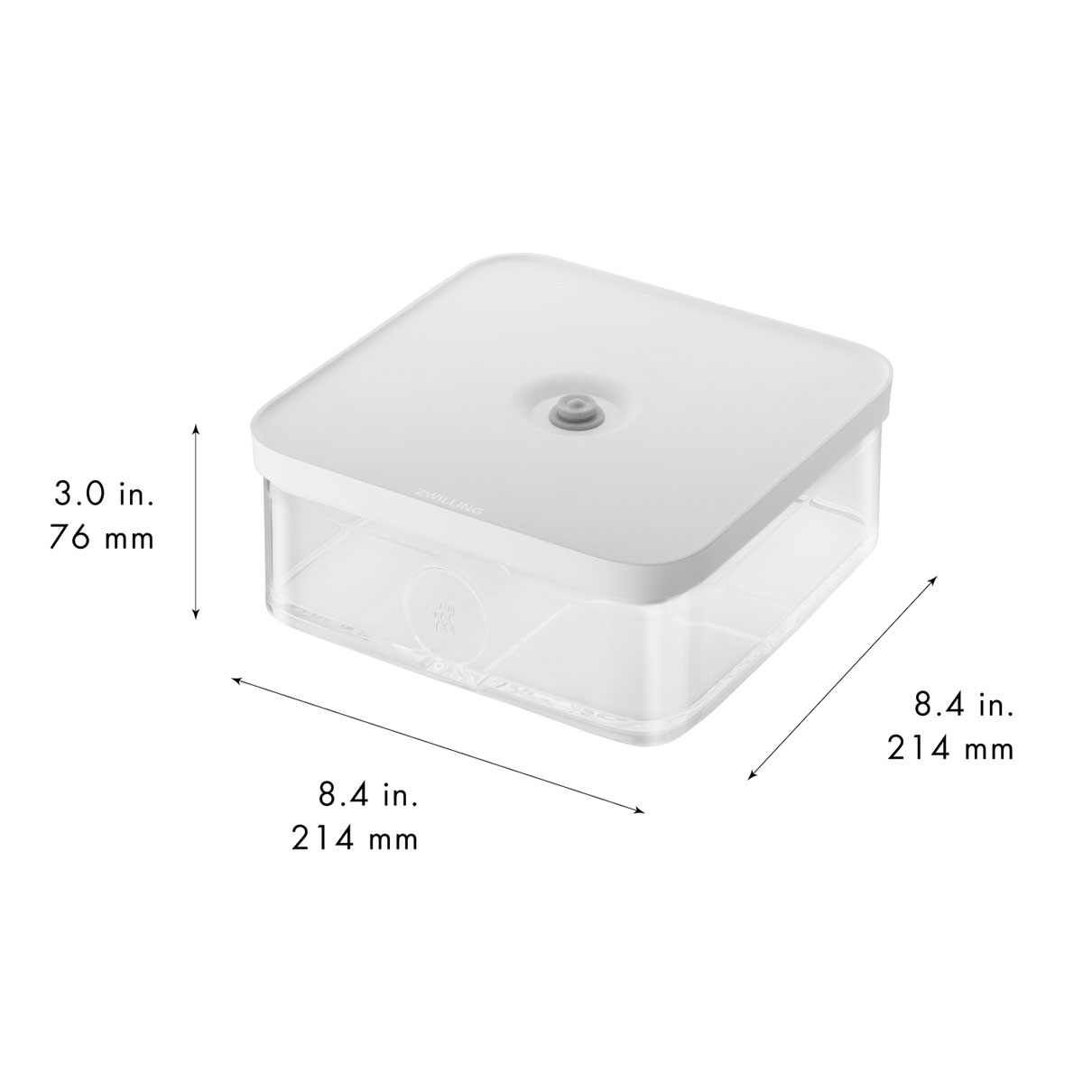 Контейнер для вакуумного хранения ZWILLING Fresh&Save Cube 1,6л Zwilling 1025129, цвет прозрачный - фото 3