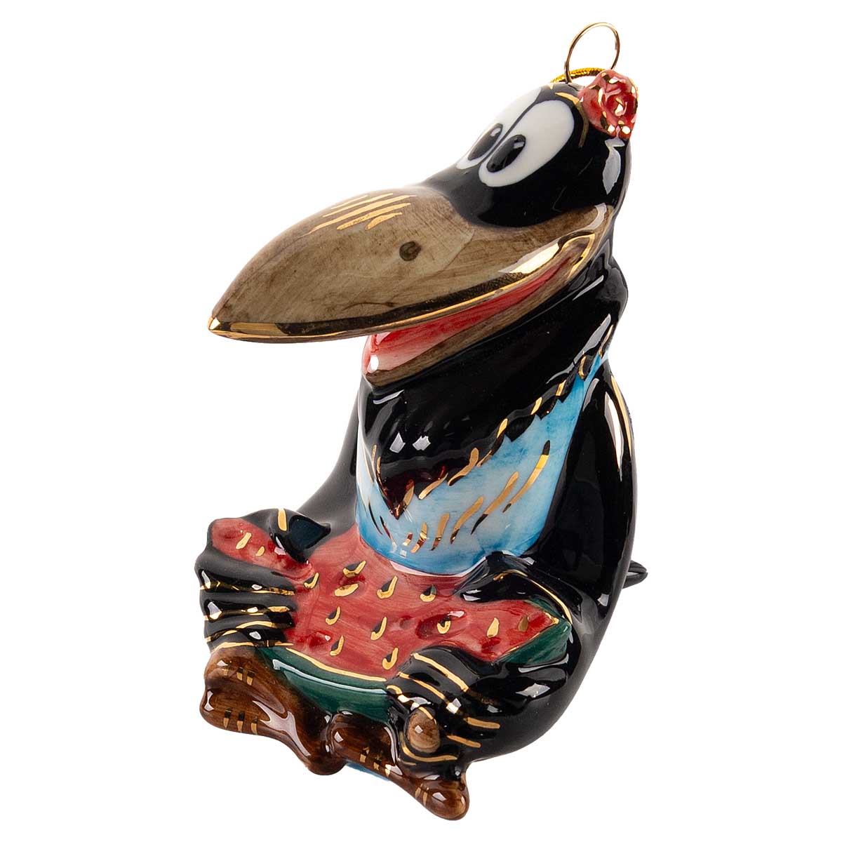 

Елочная игрушка Лефортовский фарфор Ворона с арбузом Прелестно!