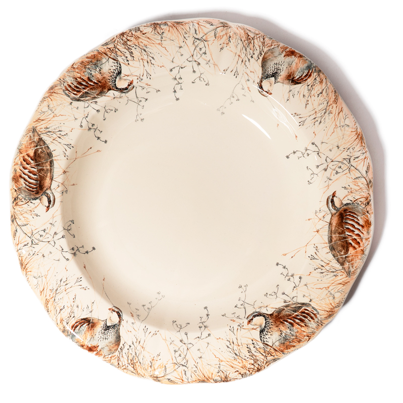Блюдо круглое Gien Sologne 31,6см Gien 1631CPC426, цвет белый - фото 1