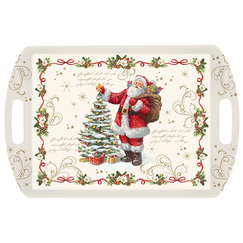 

Поднос с ручками Easy Life Magic Christmas, Белый;зеленый;красный
