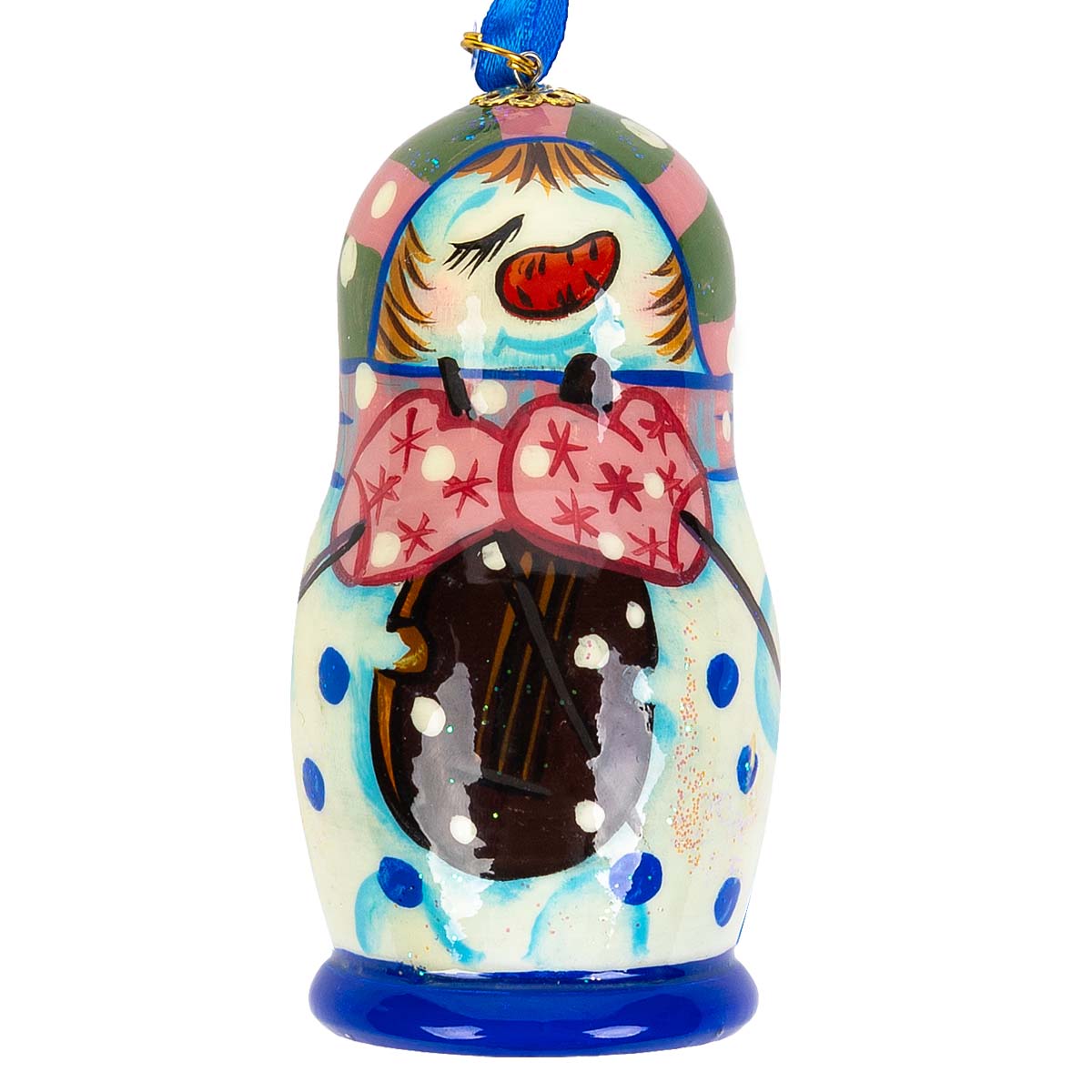 

Деревянная ёлочная игрушка Мануфактура подарков Снеговик со скрипкой