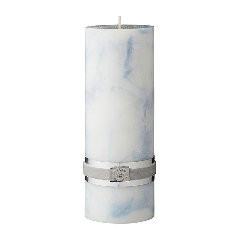 свеча античная коническая h300 мм синий с серебром 2 шт Свеча Lene Bjerre Marble dark blue 20см