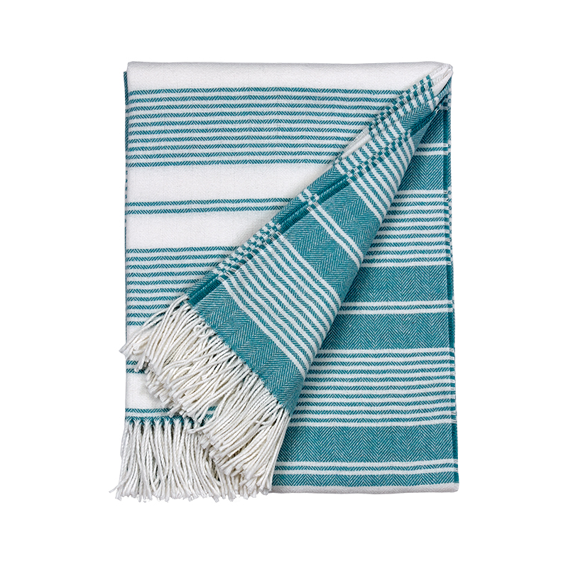 

Плед 1,5-спальный Gant Home CC Stripe Throw, голубой