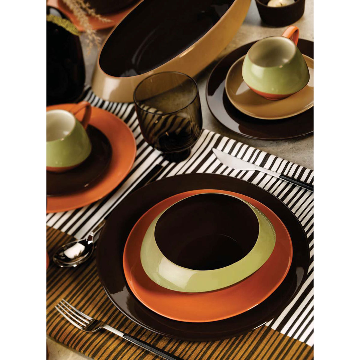 Тарелка десертная Kutahya Aura, лососевый Kutahya AU20DU0002, цвет оранжевый - фото 5