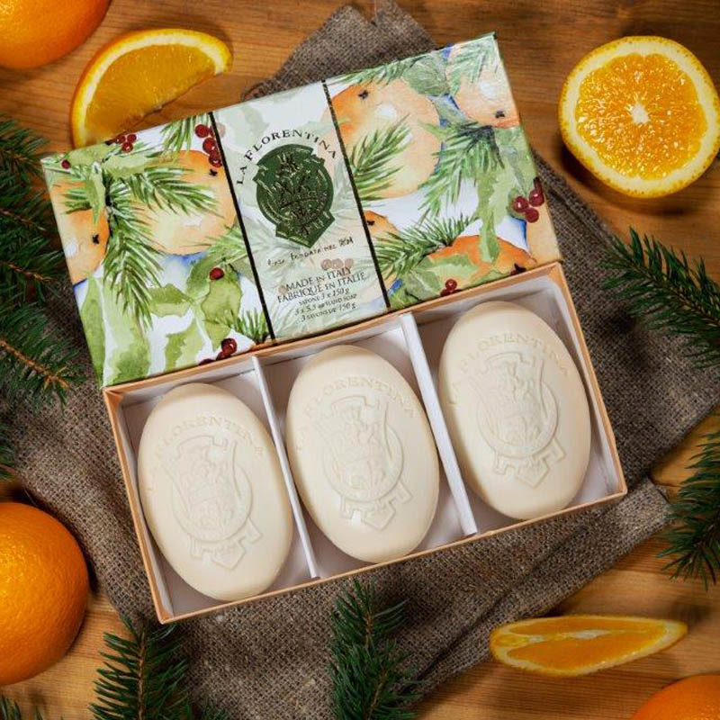

Набор мыла La Florentina Xmas Рыжая Тосканская сосна, 3шт 150гр, Бежевый