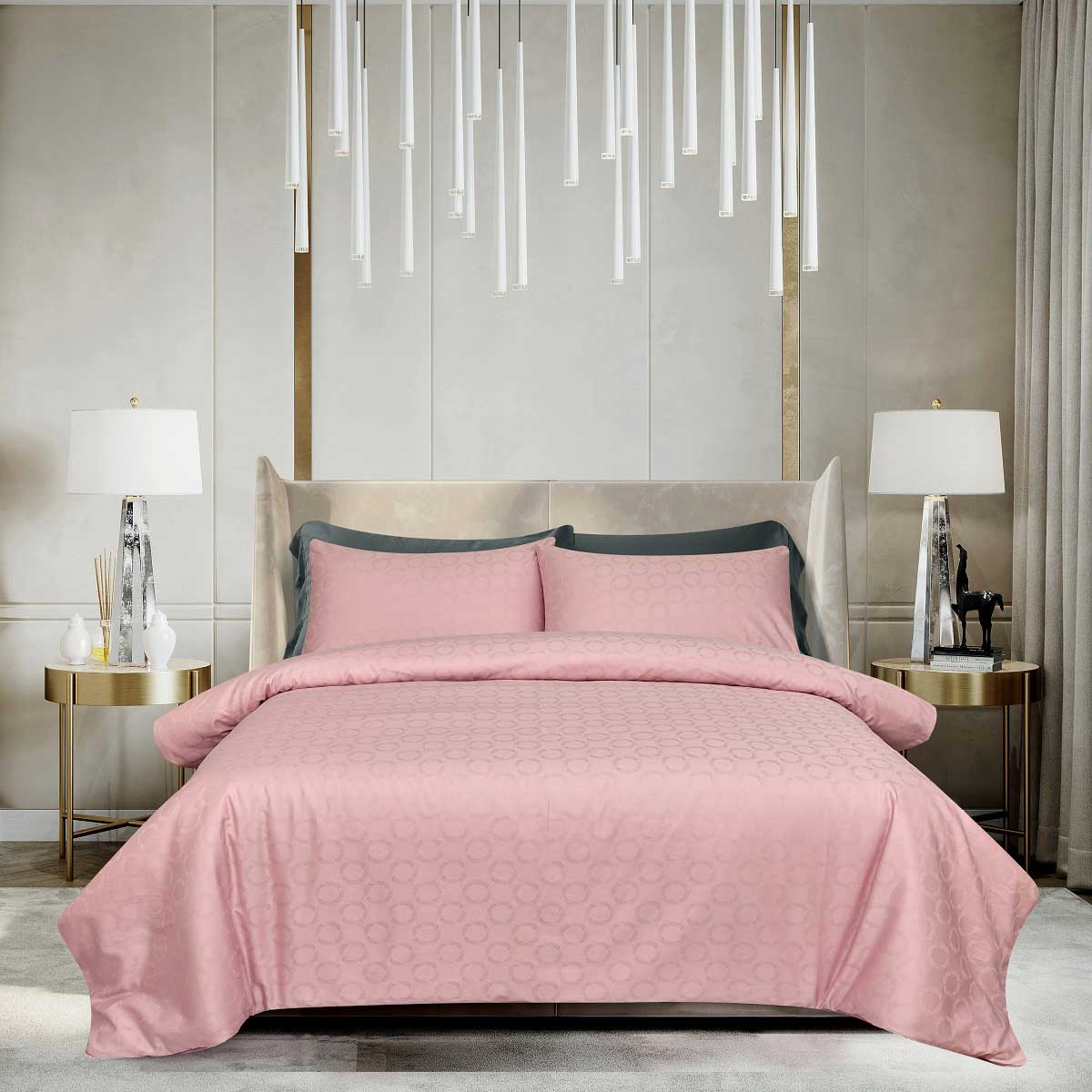 Комплект постельного белья 1,5-спальный Pappel pink geometric жен комплект скоро мама розовый р 46
