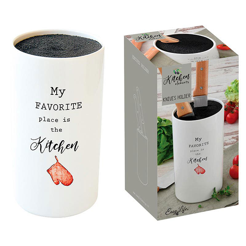 

Подставка для ножей Easy Life Kitchen Elements 11x20см, Белый