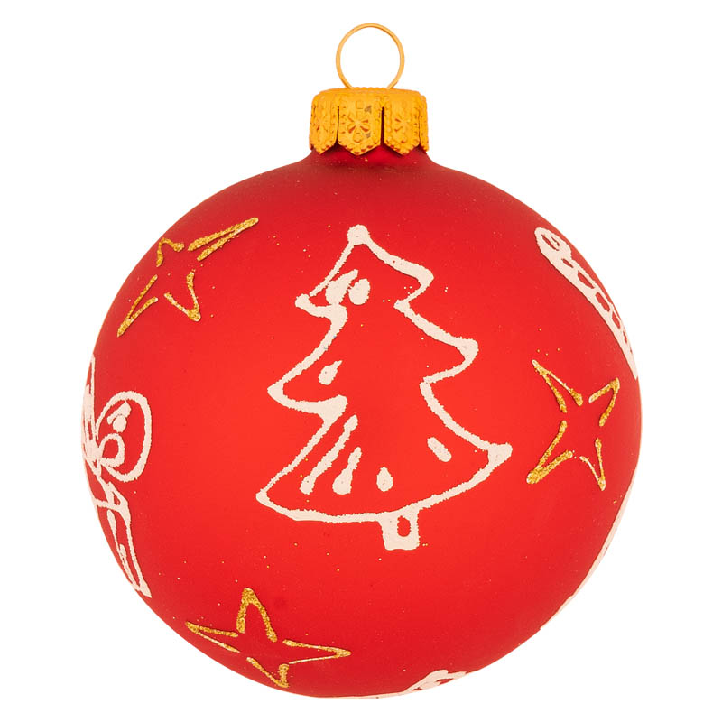 

Елочная игрушка шар EleGifts Новогодний узор, Разноцветный