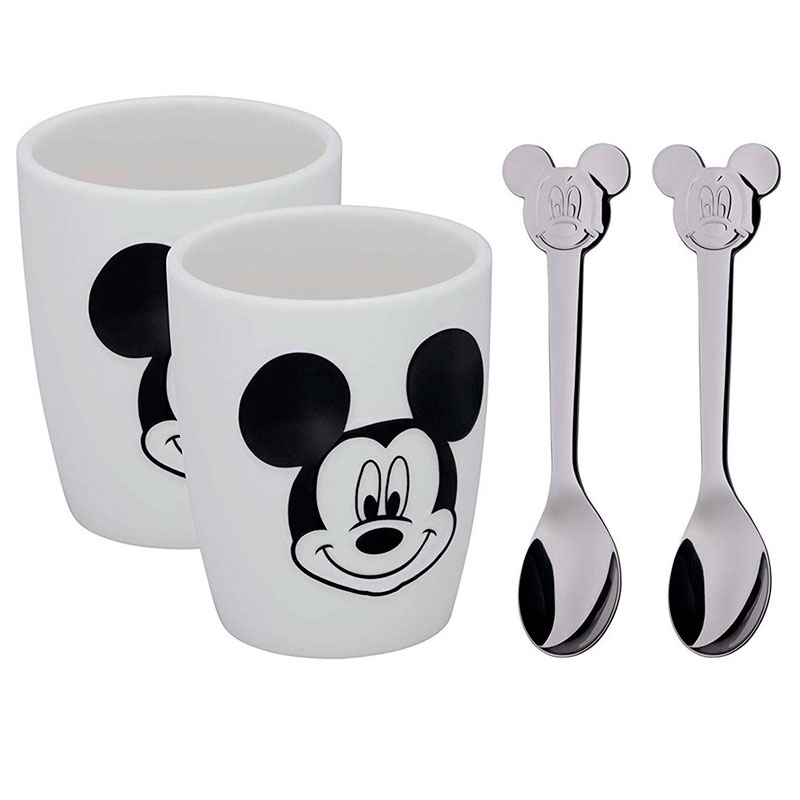 Набор чашек с ложками WMF Mickey Mouse M WMF 3201005817, цвет белый