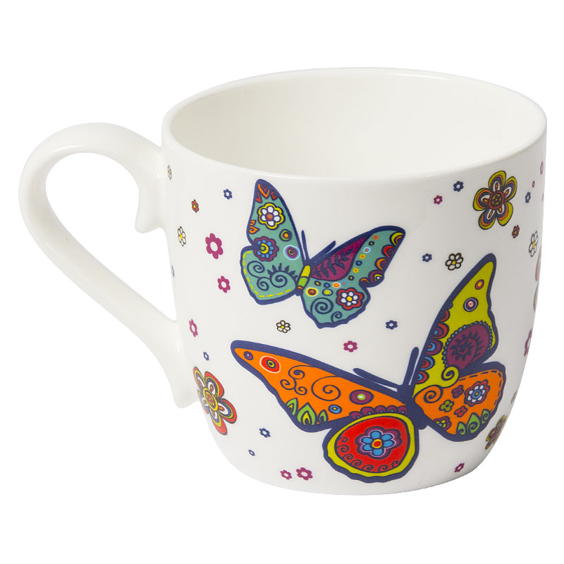 

Кружка Konitz Colourful Animals-Butterfly wh, 450 мл, Многоцветие
