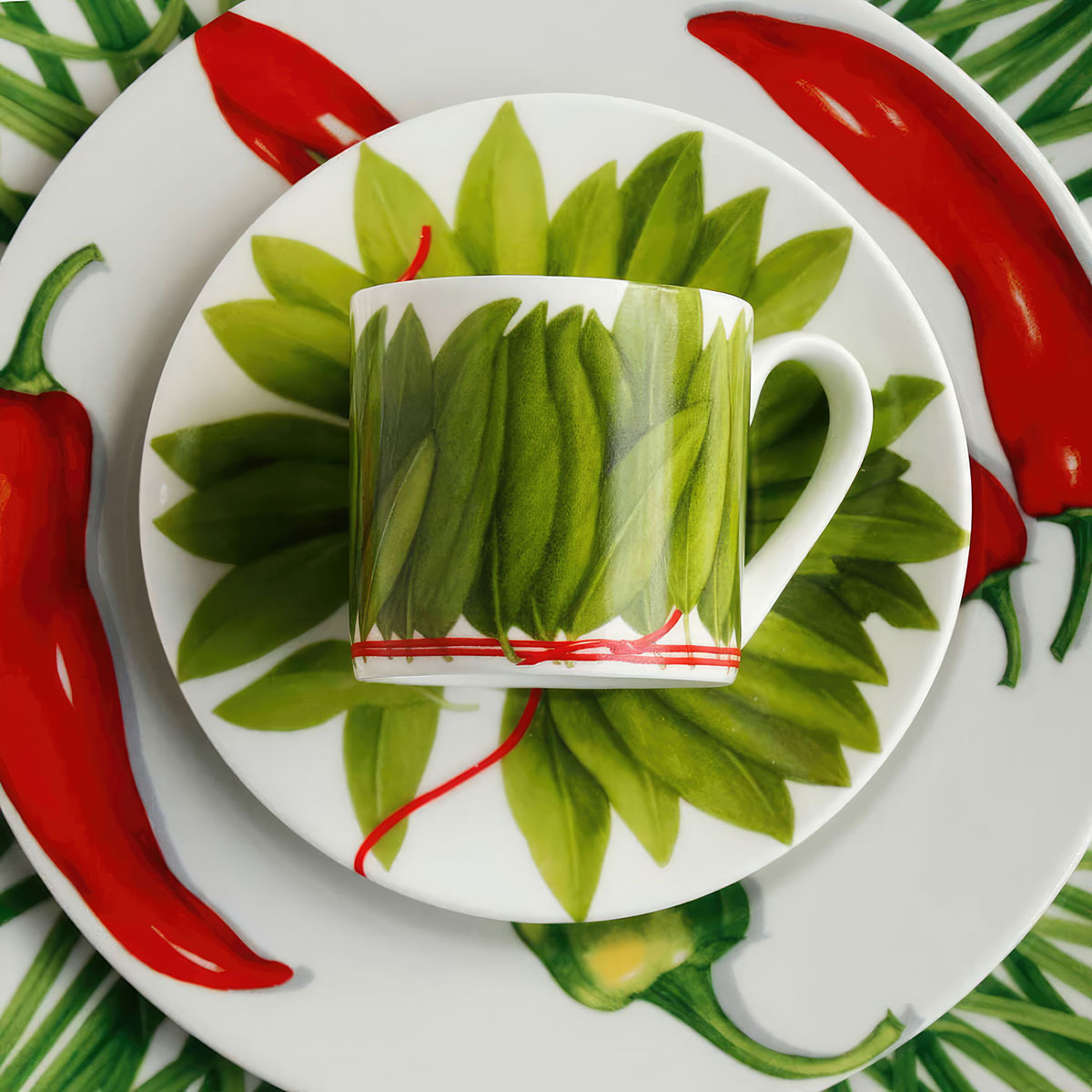 Пара кофейная Taitu Fil Rouge Foglie Taitu 5-191, цвет зеленый - фото 9