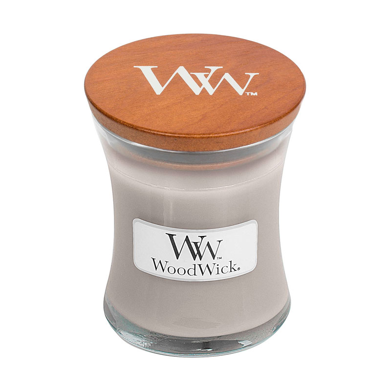Свеча ароматическая малая Woodwick Древесный дым Woodwick 98075E, цвет серый - фото 1