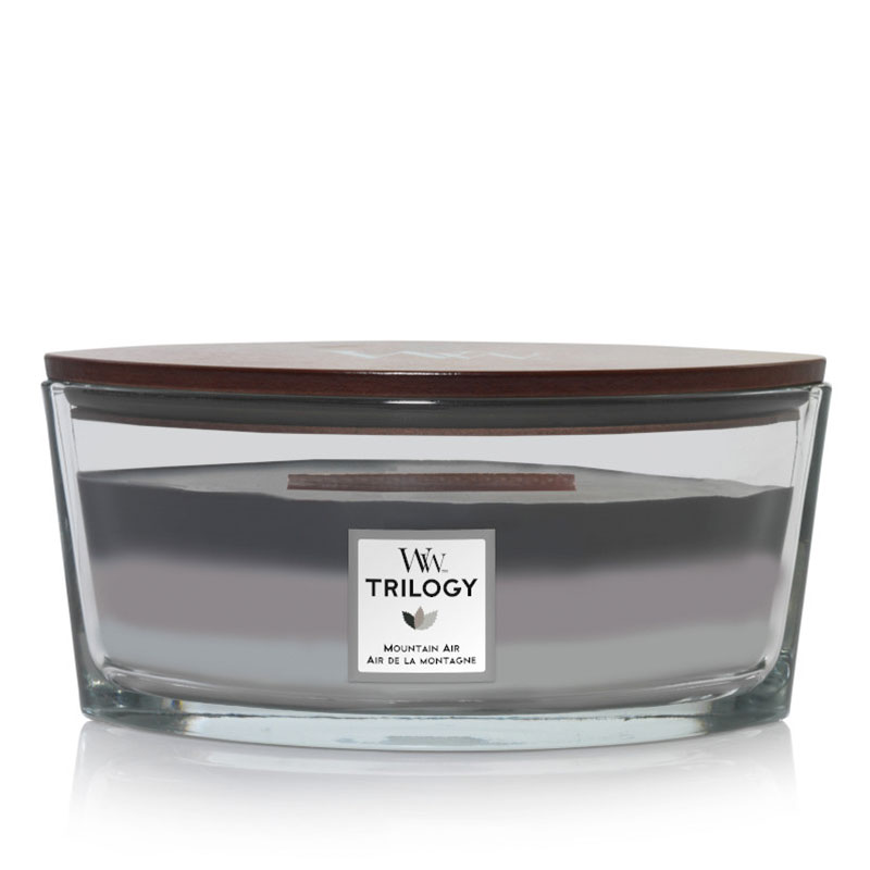 

Аромасвеча Woodwick Горный воздух 453,6гр, Серый
