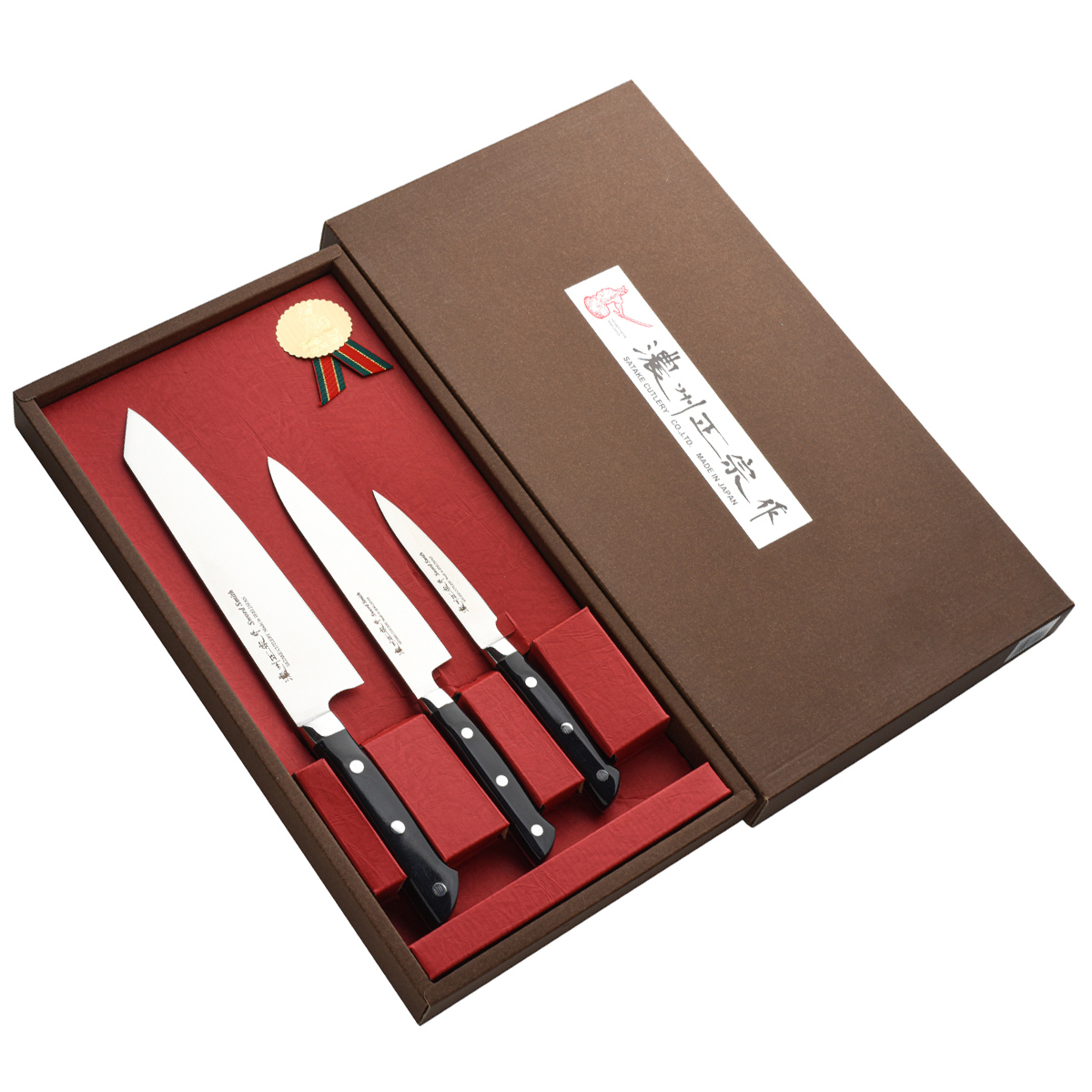 Набор подарочный Satake Stainless Bolster 3 ножа в картонной коробке 10400₽