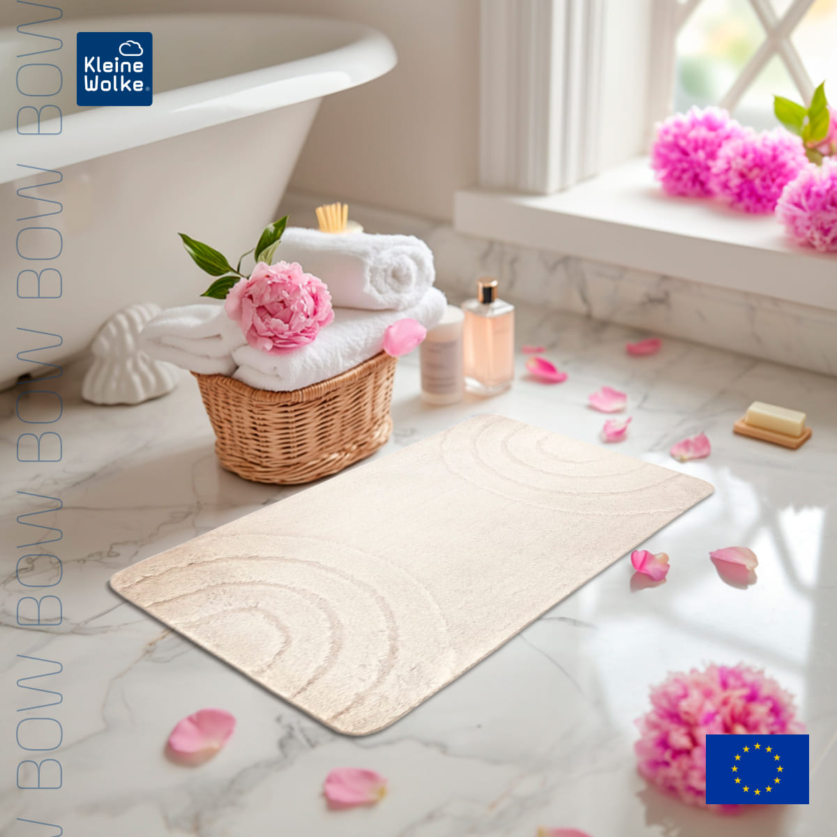 

Коврик для ванной комнаты Kleine Wolke Bow Sandbeige 70x120см