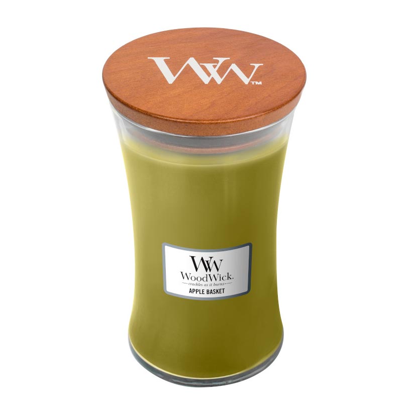 

Аромасвеча Woodwick большая Корзина с яблоками, Горчичный