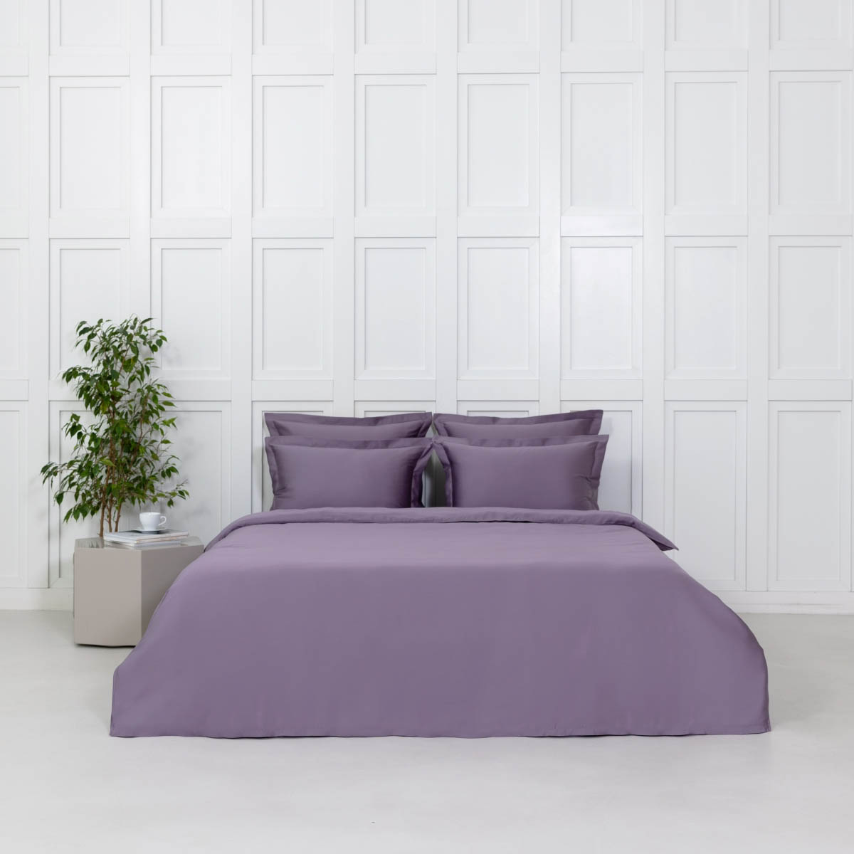 

Простыня на резинке двуспальная 180х200см La Prima SilvaSilk Purple