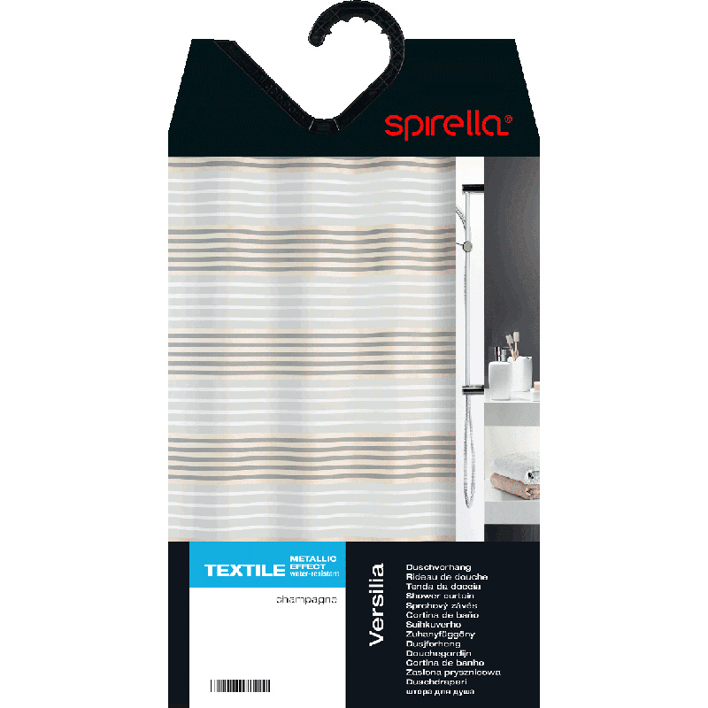 Штора для ванной Spirella Versilia, шампань Spirella 1017023, цвет бежевый, размер 200x180 - фото 2