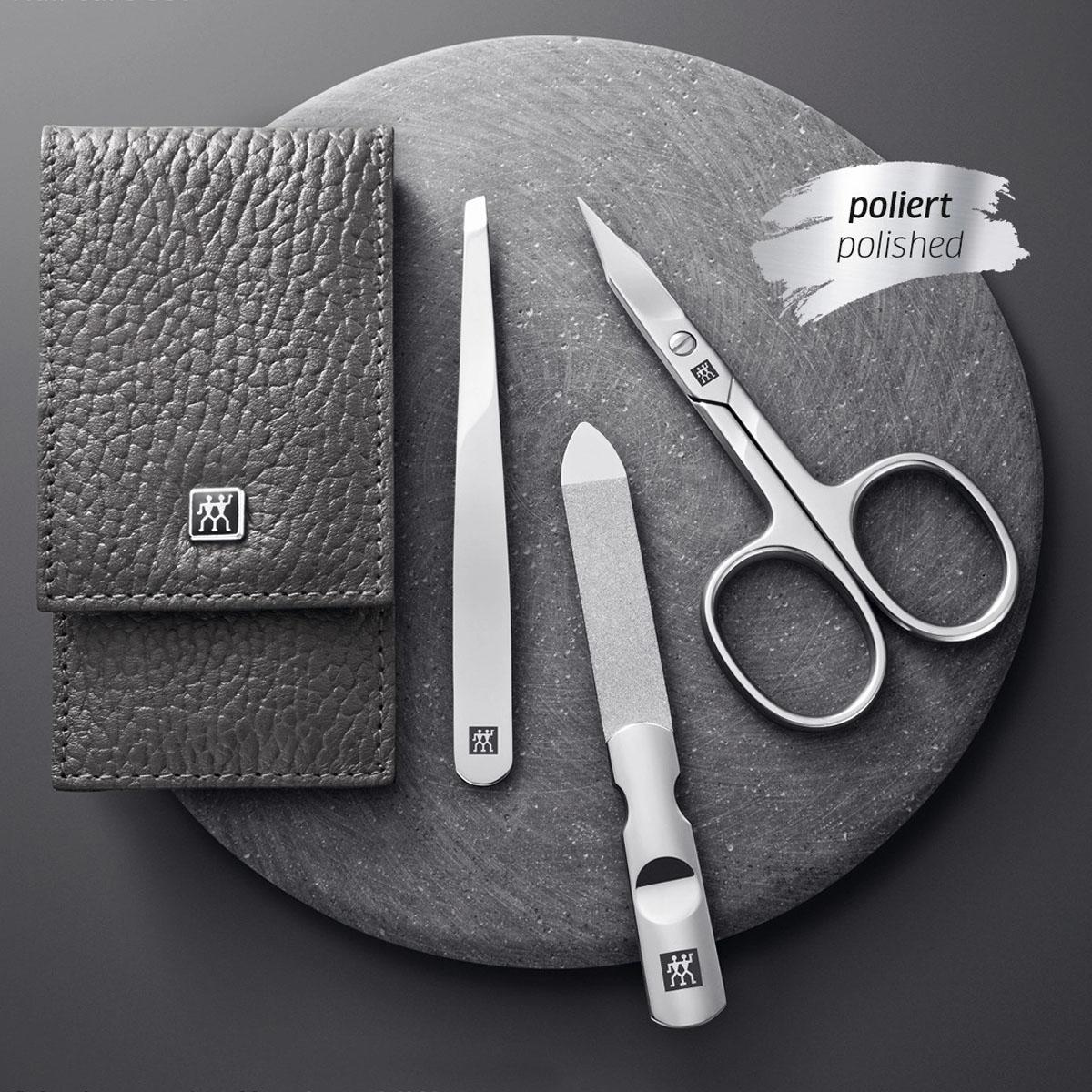 Набор маникюрный Zwilling Inox 3 предмета, серый набор пайеток для декора ногтей your lifestyle 12 ов
