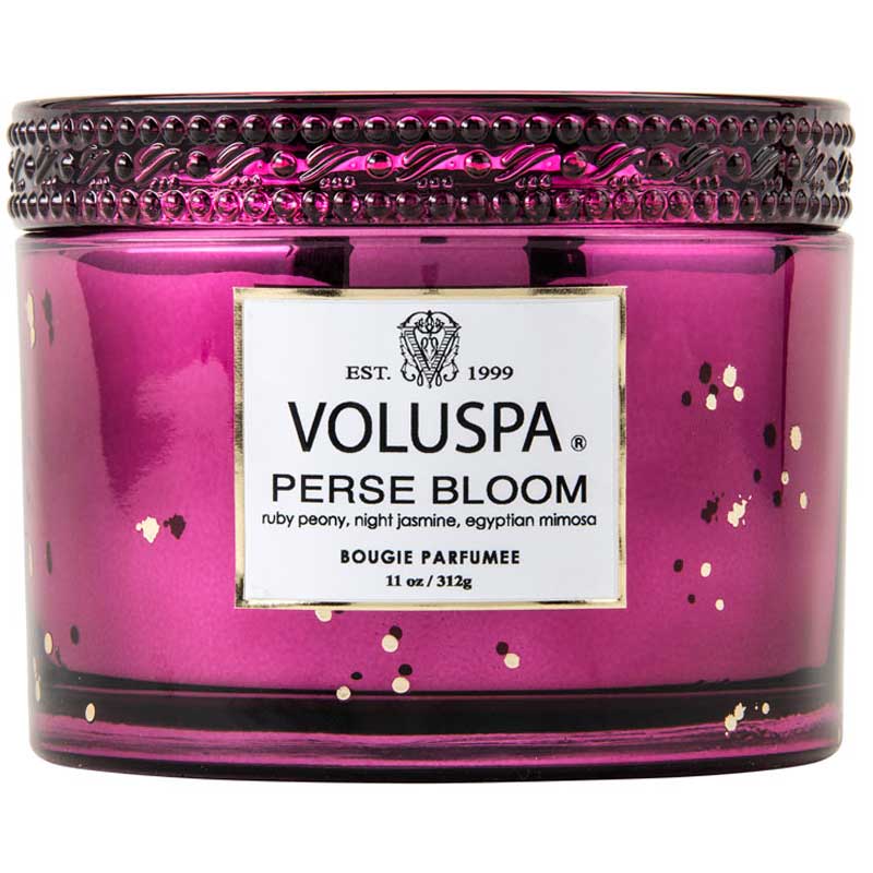 

Свеча ароматическая Voluspa Пурпурный цветок, в стеклянном подсвечнике с крышкой, Фиолетовый