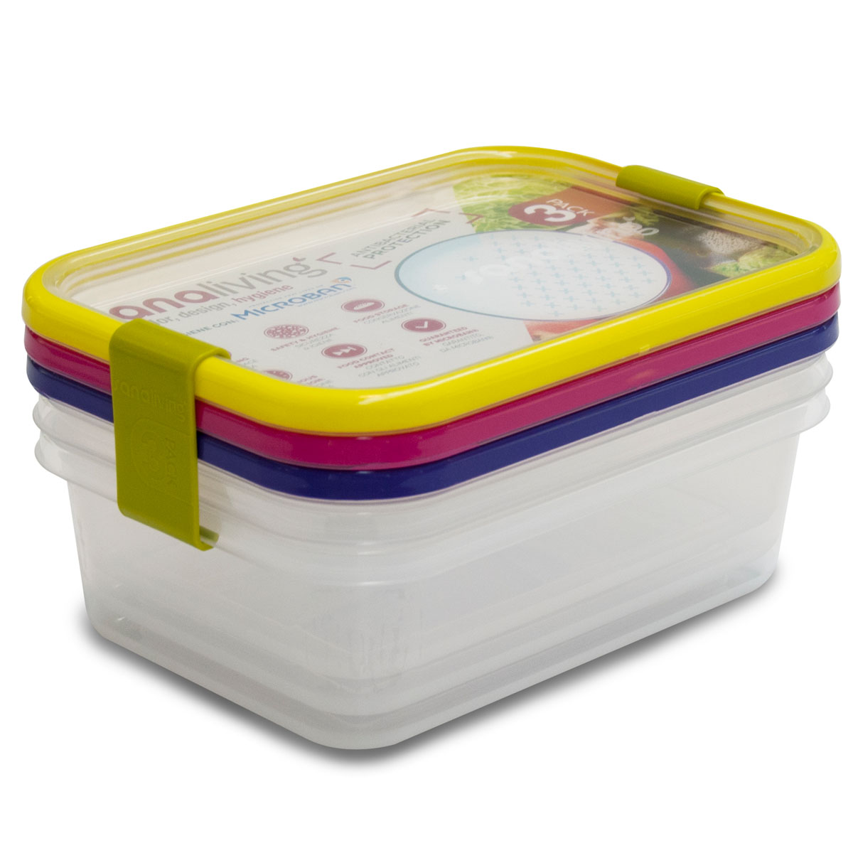 Набор контейнеров прямоугольных Omada Sanaliving 1000мл 3шт 2050₽